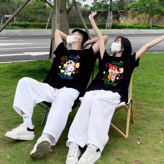 เสื้อชินจัง เสื้ออนิเมะ เสื้อคู่ เสื้อยืด oversize เสื้อสวยๆ เสื้อยืดขาว เสื้อดํา เสท้อยืด เสื้อยืดตลก คอกลม รูปภาพ 4 แบ