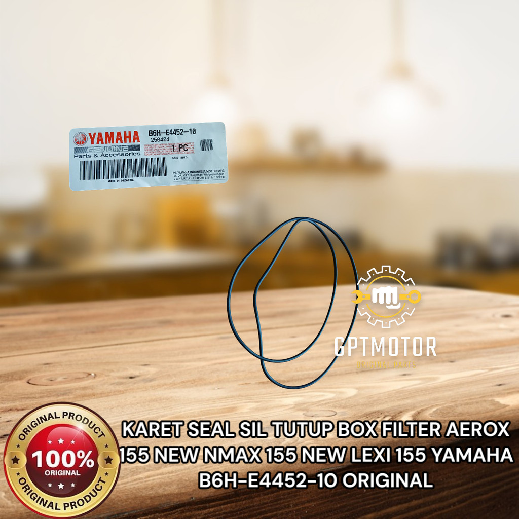 ซีลยางกรองกล่องฝาครอบ AEROX 155 NEW NMAX 155 NEW LEXI 155 YAMAHA B6H-E4452-10 เดิม