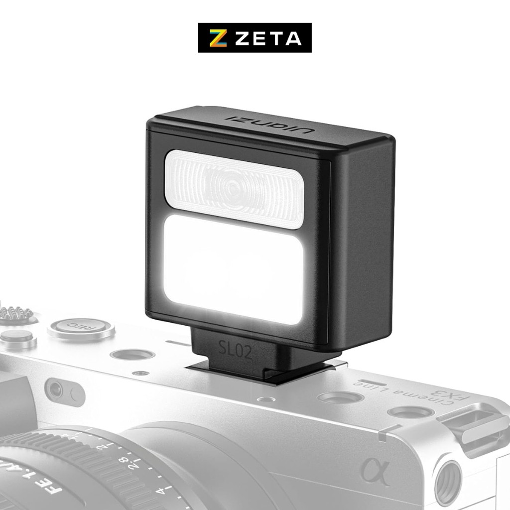 Ulanzi SL02 Mini Flash แฟลชกล้องถ่ายภาพ DSLR Mirrorless แบบ Universal Hot Shoe Mount แบตในตัว