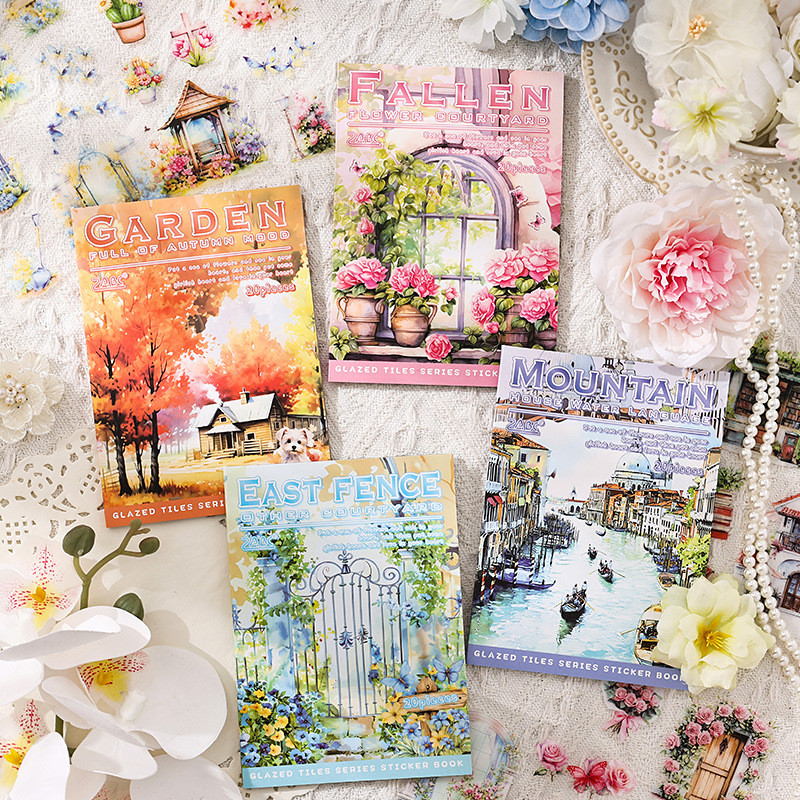 Journamm 20 แผ่น PET ชุดสติกเกอร์สติกเกอร์ภูมิทัศน์สําหรับ Scrapbooking Journaing DIY หัตถกรรม Planners และ Art Supplies