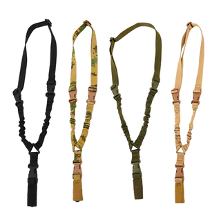 135-175cm หรือ 100-135CM One Single Point Bungee Sling Strap พร้อมตัวปรับความยาว เชือกยุทธวิธีไนลอน สาย Task