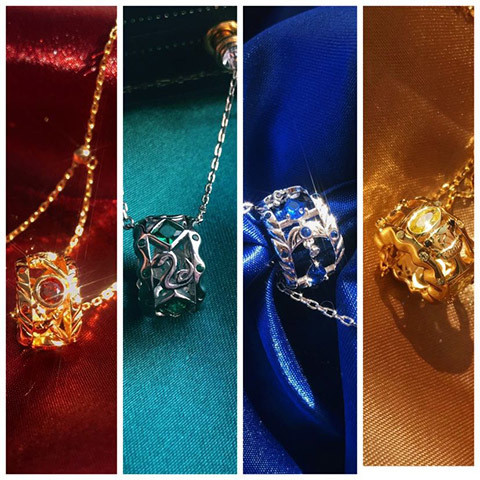 สร้อยคอของขวัญจากภาพยนตร์อนิเมะ Harry Potter สินค้าสี่บ้าน สร้อยคอถ้วยถ่ายโอน 4DDL