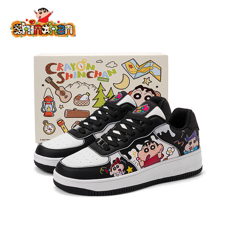 [80.110,000 คนคอลเลกชันแบรนด์นี้] ดินสอสี หน้าแข้ง-ชาน ของแท้รองเท้าผู้ชาย 20,000 สไตล์ใหม่มูลค่าสูงการ์ตูนอะนิเมะกราฟฟิตีรองเท้าผ้าใบแฟชั่นทุกการแข่งขันรองเท้าลําล