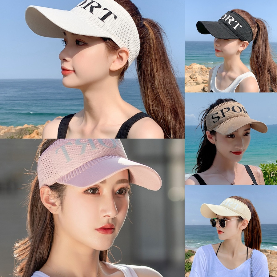 หมวกกันแดดหญิง หมวกครึ่งใบ สไตล์เกาหลี แฟชั่นฤดูร้อน สําหรับผู้หญิง