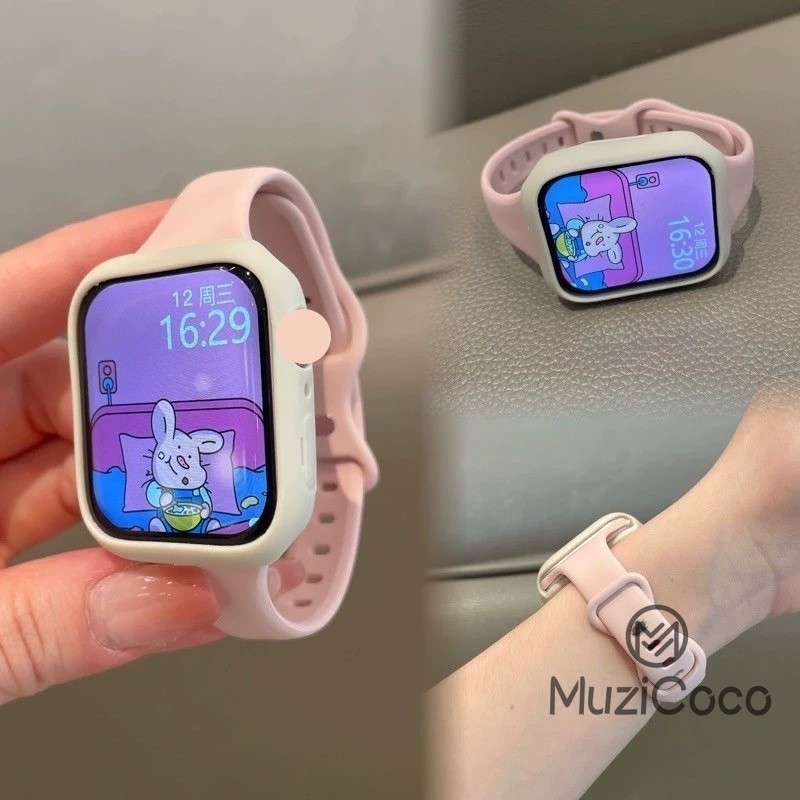 สายรัดซิลิโคนสําหรับวง ฉันดู 44 มม.40 มม.46 มม.42 มม.45 มม.41 มม.Ultra 49 มม.38 มม.สร้อยข้อมือสําหรับ ปราดเปรื่อง ดู ชุด 10 9 7 8 กับ 3 4 5 6