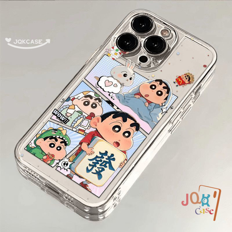 สำหรับ เคส IPhone XR 17 12 15 16 11 13 14 17 Pro Max XR XS X 8Plus 7Plus Max 7 13 8 Plus SE เคส ชินจัง เคสไอโฟนXR การ์ตู