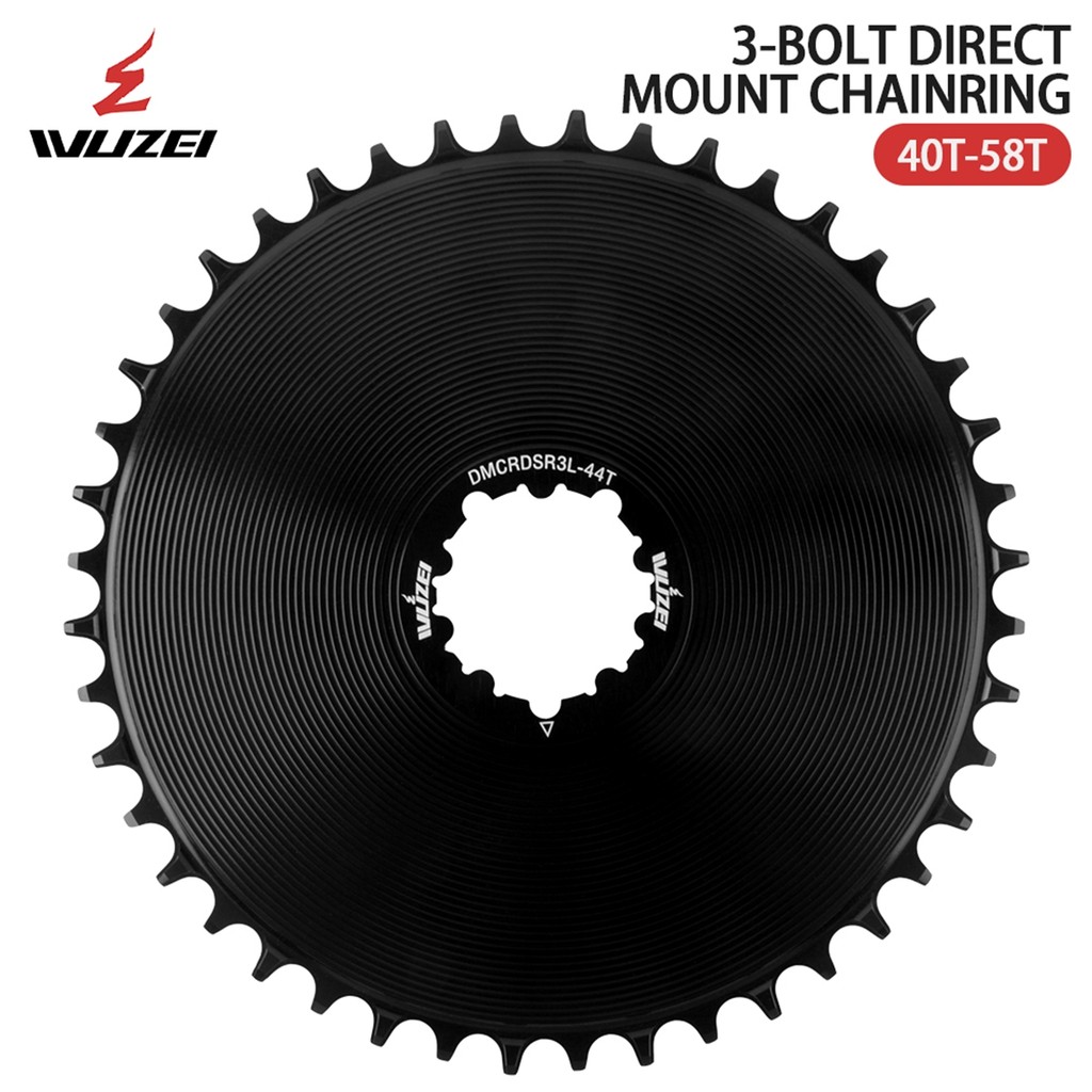 Wuzei 4.2 มม. Offset แผนที่กรวดจักรยาน Chainring แคบกว้าง AERO Sprocket 40T-58T สําหรับ SRAM 3 Bolt Direct Mount Crank 8 9 10 11 12S