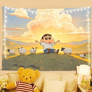 Agirl อะนิเมะเครยอนชินจังการ์ตูนน่ารักผ้าแขวนผนังหอพักผ้าพื้…