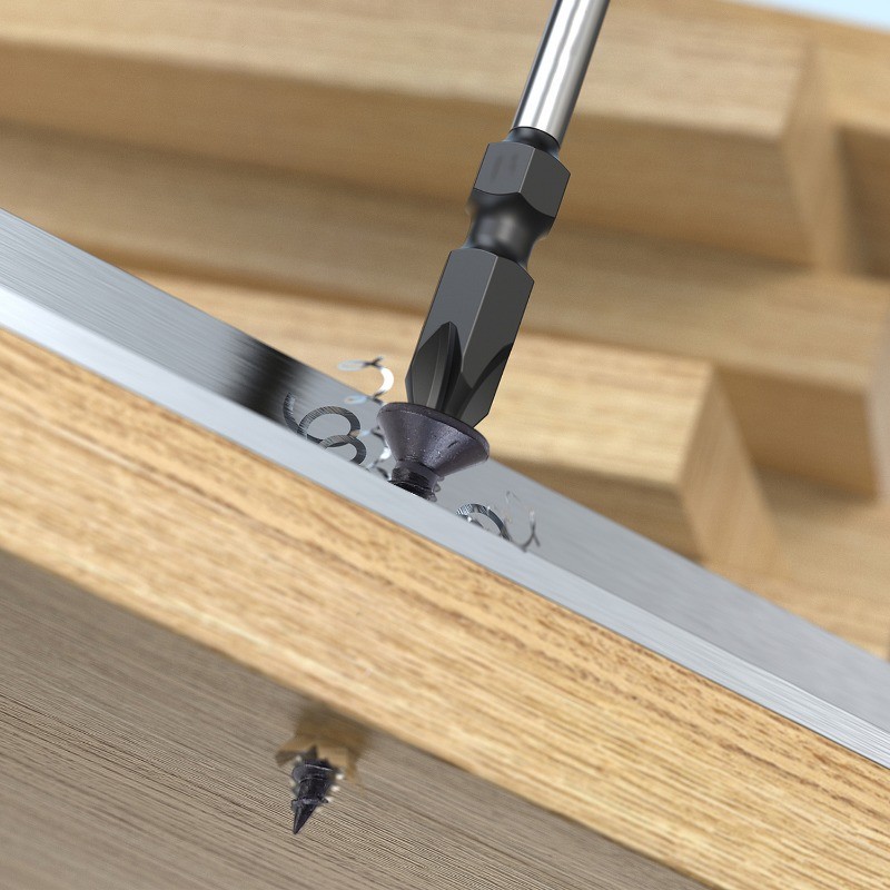 500/1000 ชิ้น สกรูหัวแบนฟิลลิปส์สีดำ / 16mm สกรูเกลียวปล่อย / อุปกรณ์ซ่อมแซมเฟอร์นิเจอร์ - รูปที่ 2