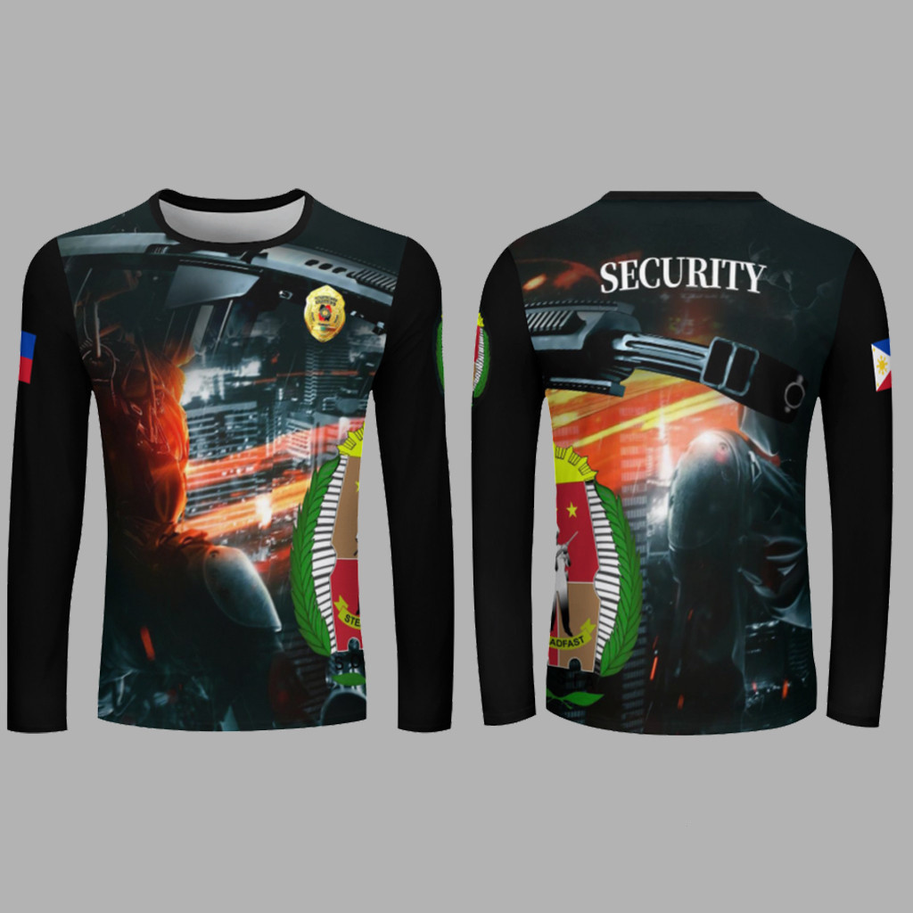 R RC-2024 สไตล์ใหม่ JERSEY SECURITY เสื้อยืดแขนยาว 3D เสื้อ Full Sublimation ผู้ชายผู้หญิงชุด