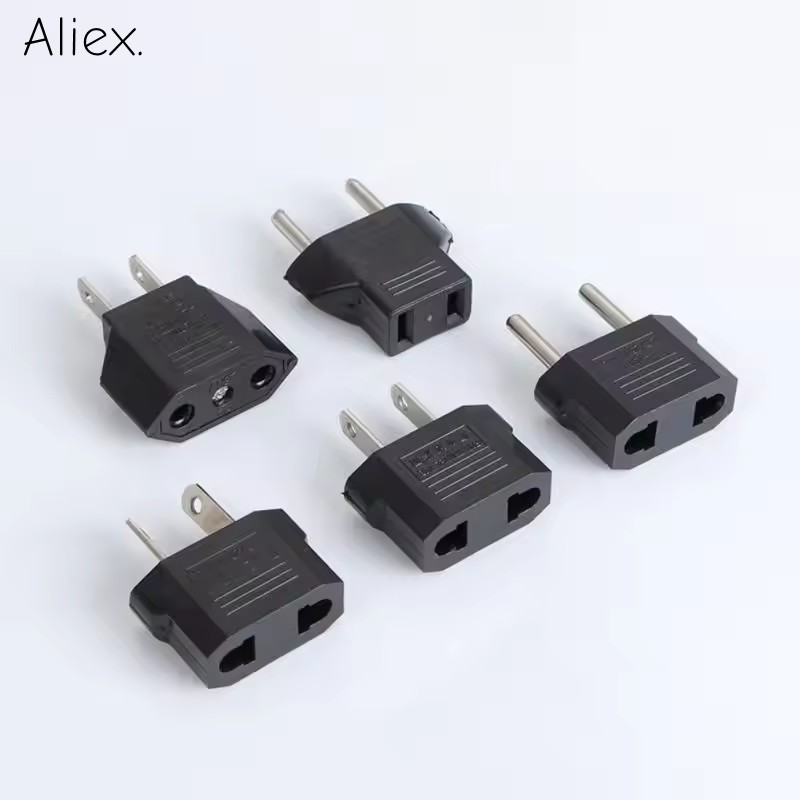 อะแดปเตอร์ปลั๊กไฟ US To EU Euro Euro Euro Euro Euro Europe Plug Power Plug Converter Travel Portable