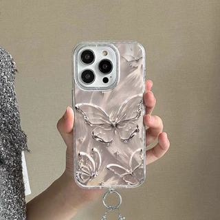 สีใสกากเพชร สำหรับรุ่นไอโฟน 16 15 7 8plus x xr xsmax 17 16 11 14 12 13 15 Pro max 16 Pro เคสไอโฟน11ผีเสื้อทอง