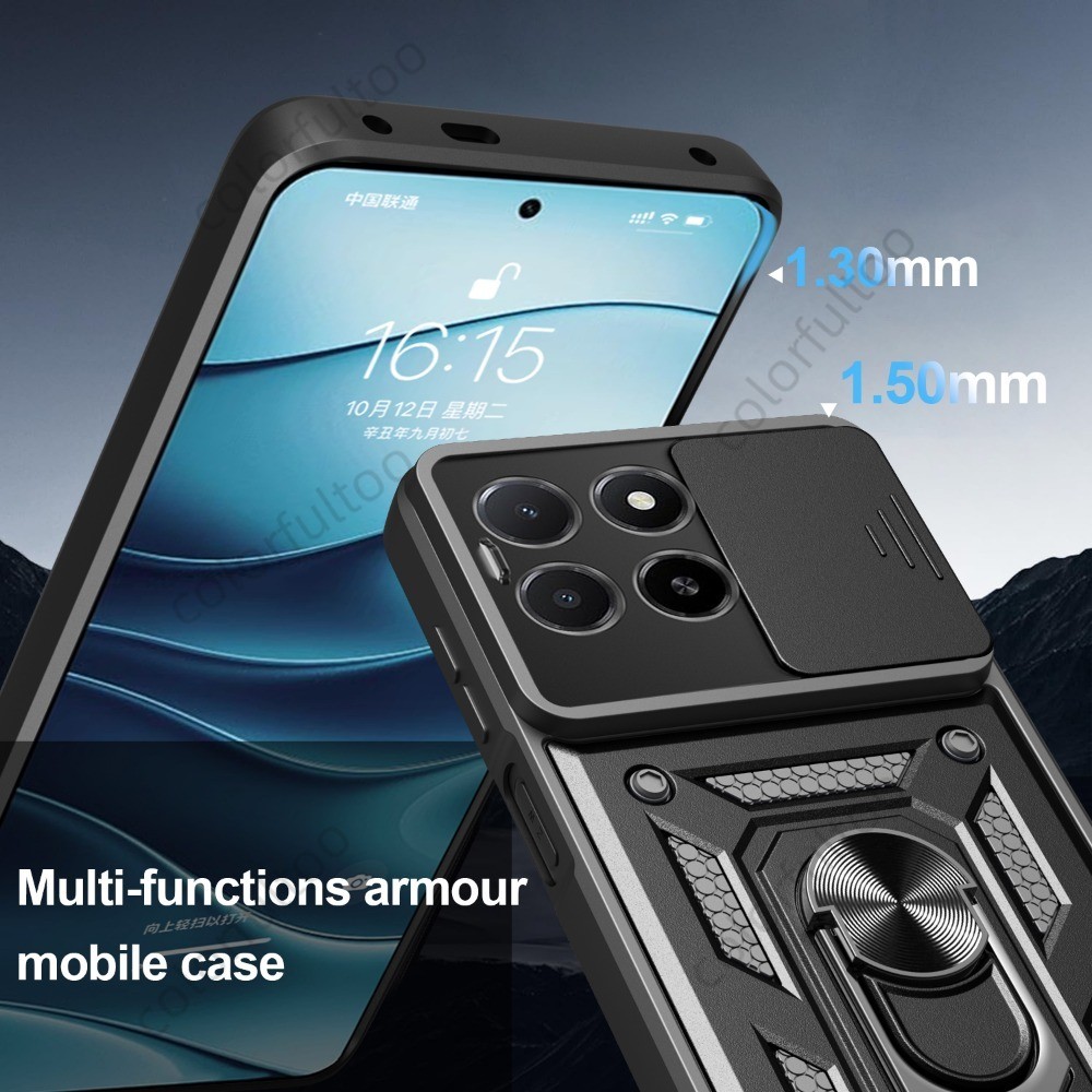 Honor X9d 5G เคสโทรศัพท์สําหรับ Honor X9d X9C X7d X5b Plus X5BPlus X 5B HonorX7d 4G 5G เกราะกันกระแทกปลอกกดดึงกล้องป้องกันกรณีรถแม่เหล็กผู้ถือแหวนด้านหลัง Hard ราคา ถูกที่สุด ดีลบีเคเค แกลเลอรีภาพที่ 6