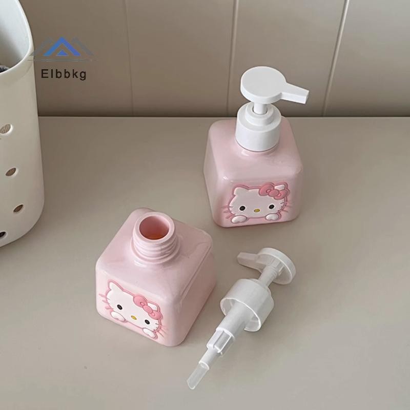 EIbbkg Sanrio น่ารักขวดเปล่าอะนิเมะ Hello Kitty ขวดความจุขนาดใหญ่โลชั่นรีฟิลขวดสบู่มือแชมพูเจลอาบน้ําขวดลดราคา