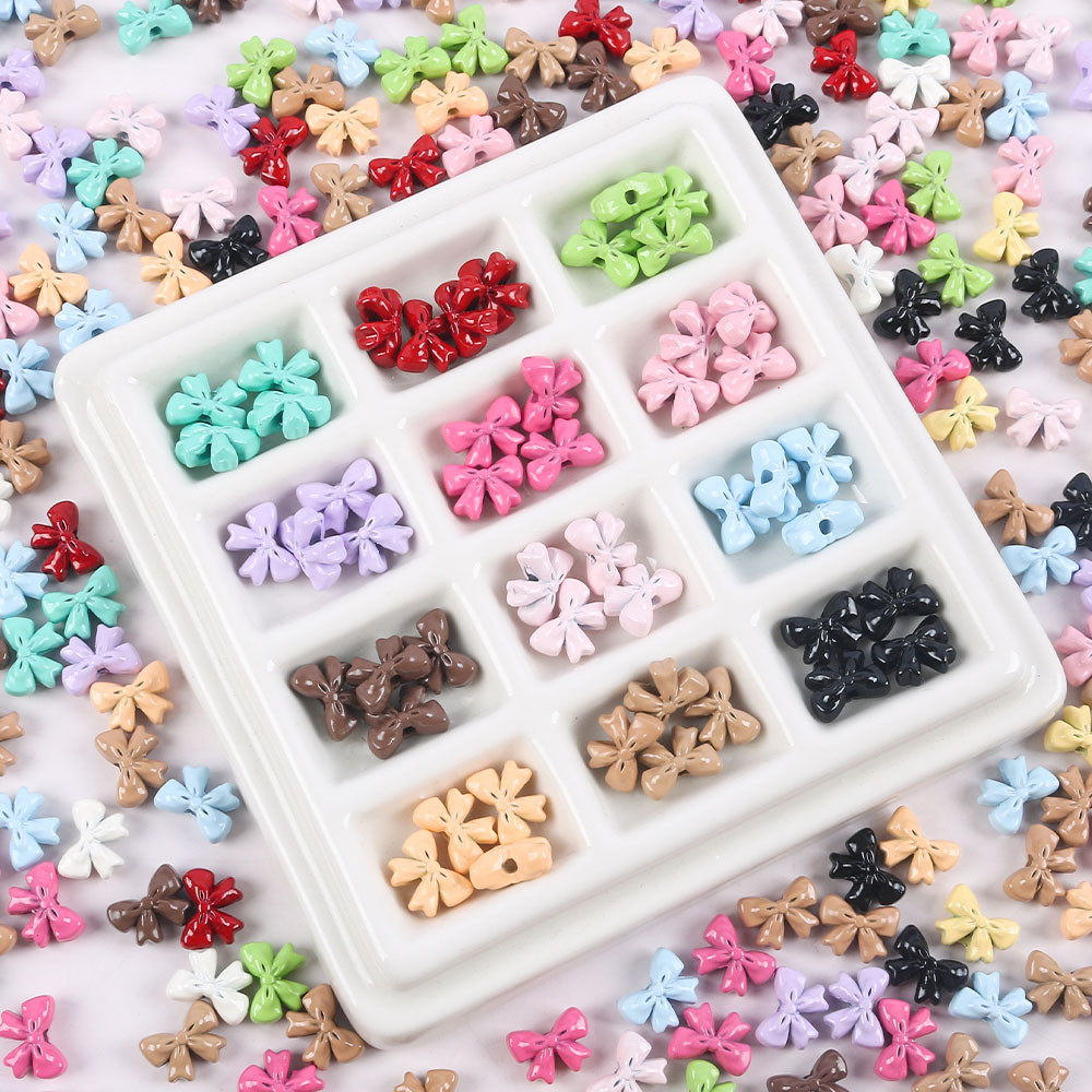 10 ชิ้น/ล็อต Mini Colourful Lacquered สังกะสีอัลลอยด์ Bow tie สําหรับทําพวงกุญแจจี้เครื่องประดับสร้อยคอต่างหูอุปกรณ์เสริม