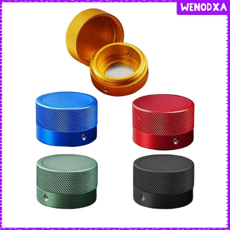 [Wenodxa] Pool Cue Chalk Holder Billiard Cue Chalk Box Snooker Tool Aluminium Alloy Screwed Cap Prac