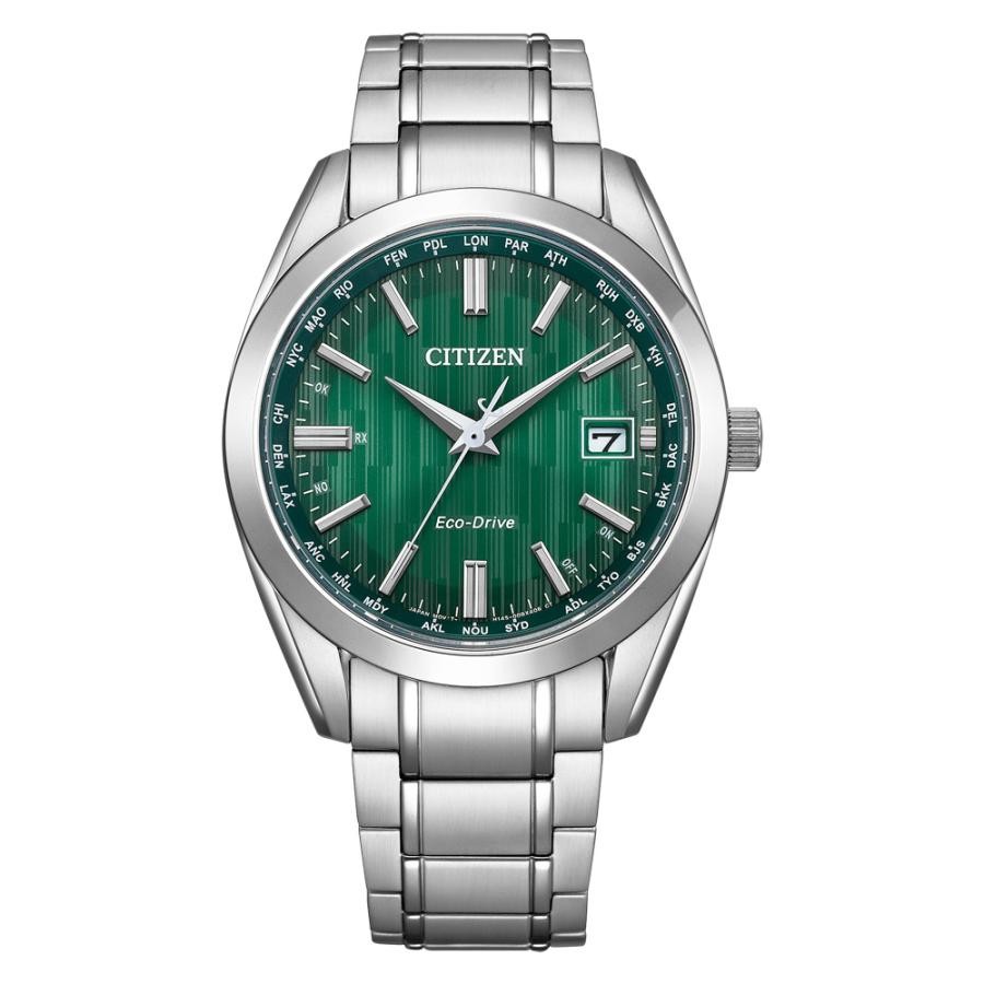 [แท้★ส่งตรงจากญี่ปุ่น] Citizen Collection Fcl <Unk3W สีเขียว Eco-Drive Solar Titanium Men Watch ไม่ผ