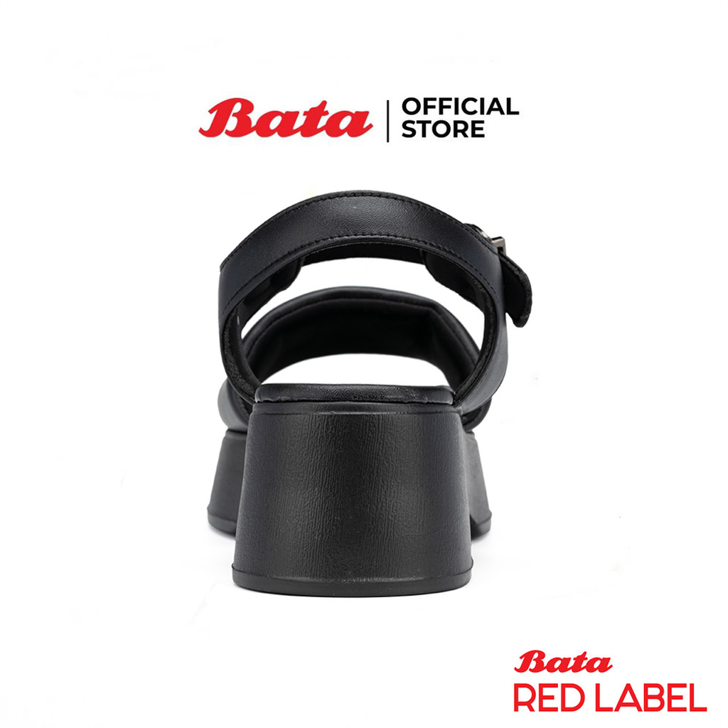 Bata บาจา รองเท้าส้นตึก แบบรัดส้น รองรับน้ำหนักเท้า สำหรับผู้หญิง รุ่น Mar-1 สีเงิิน 7602811 สีดำ 7606811