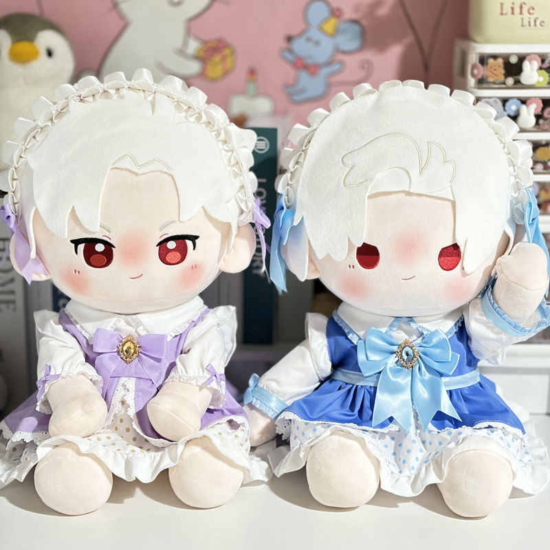 ชุดตุ๊กตาผ้าฝ้าย ขนาด 40 ซม. ท่านั่ง "Comfort Blue Star & Flower Time Letter" ชุดเติมตุ๊กตา [ไม่มีตุ๊กตา]