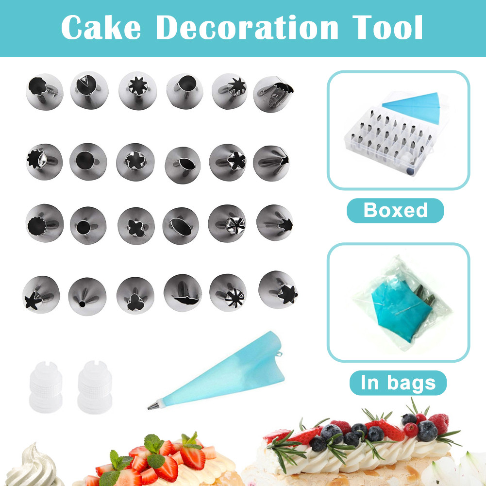 ชุดหัวบีบครีม สุดคุ้ม! 27 ชิ้น พร้อมกล่องบรรจุ หัวบีบครีม หัวบีบวิปครีม หัวบีบครีมเค้ก หัวบีบขนม หัวบีบพร้อมถุง - รูปที่ 4