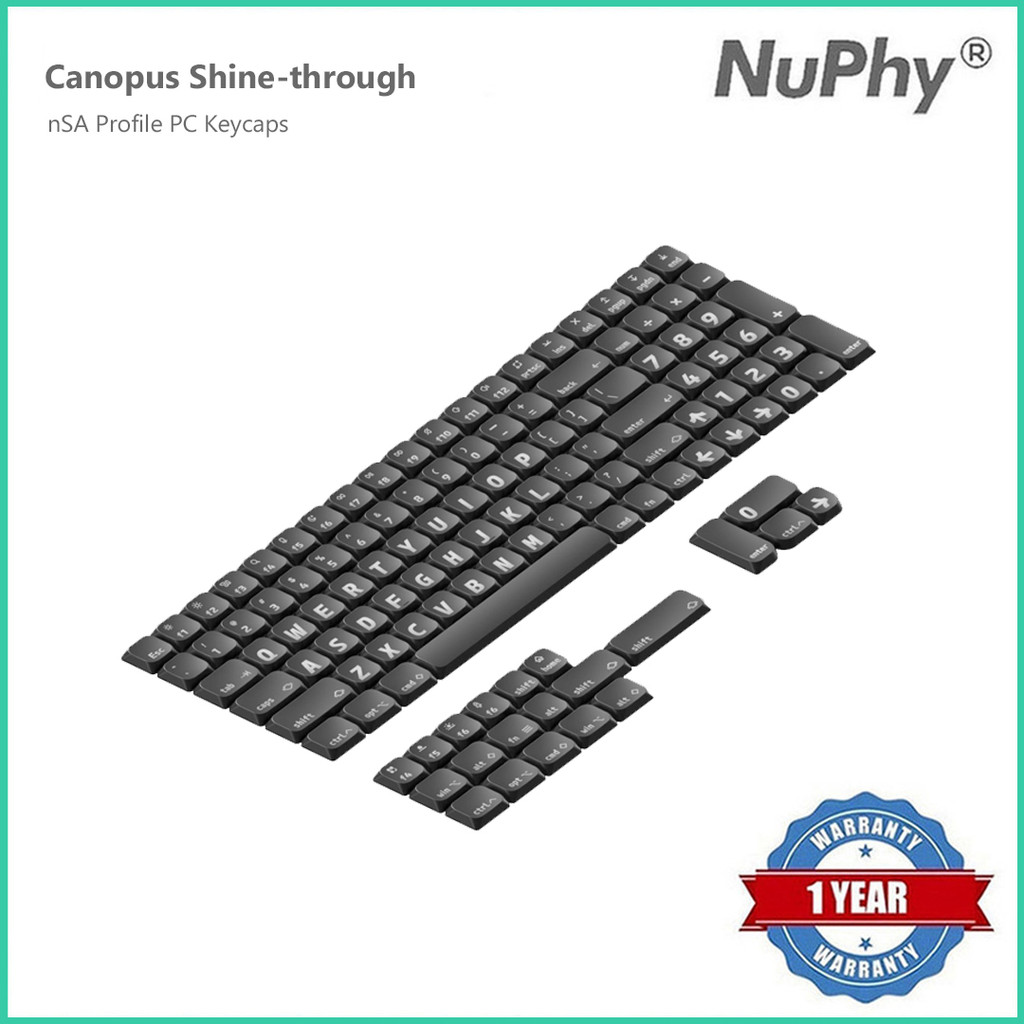 NuPhy Canopus Shine-through nSA Profile PC Keycaps สําหรับ Air60 HE / Nos75 / Air75 HE