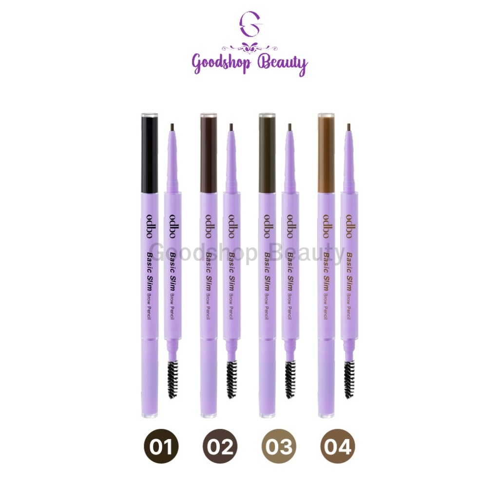 Odbo Basic Slim Brow Pencil 0.1g. od7021 ดินสอเขียนคิ้วเนื้อนุ่ม หัวเรียวเล็ก