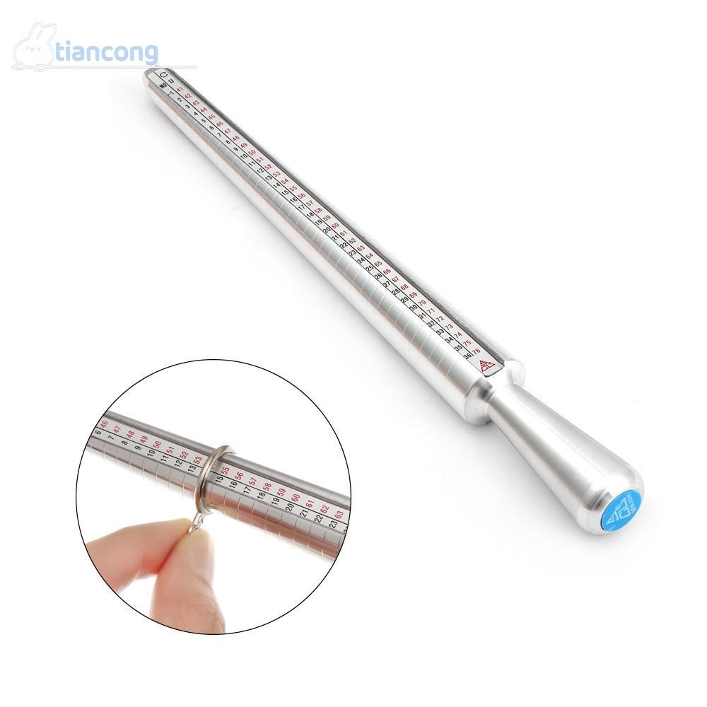 TIANCONG Finger Ring Sizer Gauge Metal Professional Ring Sizer Tool