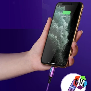 สายชาร์จไนล่อนถัก 1.2 ม. ทนทาน ชาร์จเร็ว & สายเคเบิล Android Micro USB / type c , 5A LED สายเคเบิล for iPhone