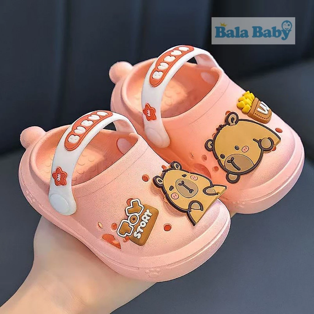 รองเท้าหัวโตเด็ก รองเท้าแตะลายคาปิบาลา ดีไซน์น่ารัก มีกันลื่น สำหรับอายุ1-3ปี DDX46 thumbnail 8