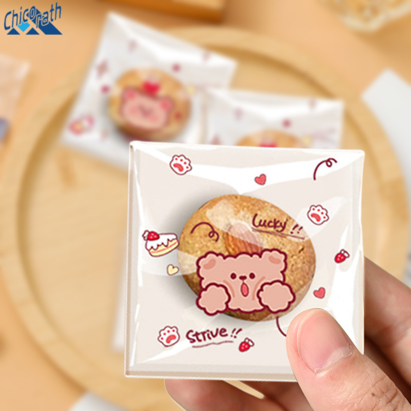 🎐น่ารักมาก ถุงฝากาวใส่คุกกี้ 10x10 (100 ใบ) เลือกลายได้🎐