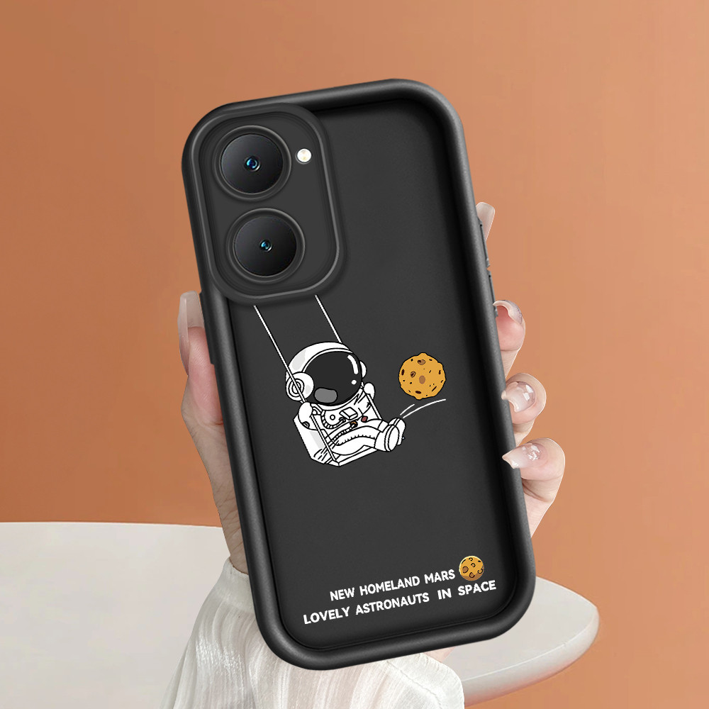 Hp สําหรับ Vivo Y18E Y18 Y03 น่ารักเคสโทรศัพท์ Softcase Spaceman Kesing Soft Cosmonaut Cassing Sofca