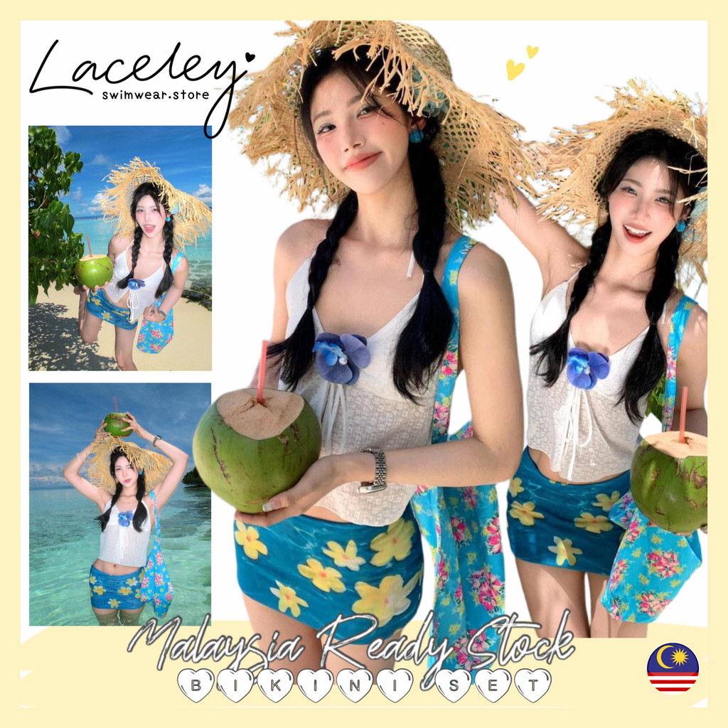 [ Laceley ]Hawaii Style Woman ชุดว่ายน้ําบิกินี่ 装[L756]