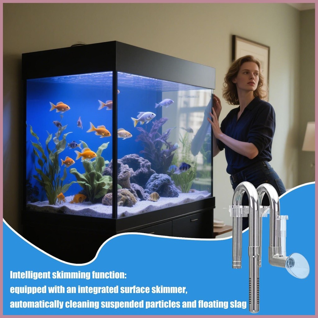 Aquarium กรอง Outflow ท่อฟิล์มน้ํามัน Skimmer กรองท่อ Inflow Outflow อุปกรณ์หลอดปรับหลอด onwasth