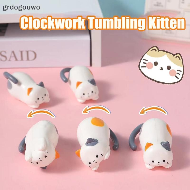 Grdog Clockwork Tumbling Cat น่ารักจําลองลูกแมว Deion ปริศนาสร้างสรรค์ของเล่นขนาดเล็ก th