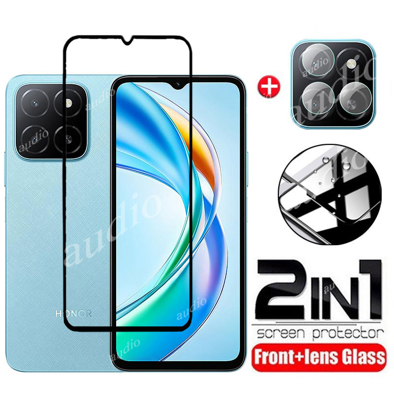 Honor X5B Plus 4G 2in1 ฟิล์มกระจกนิรภัยสําหรับ Honor X5B Plus X5bPlus 4G 2025 ป้องกันหน้าจอ Soft HD 