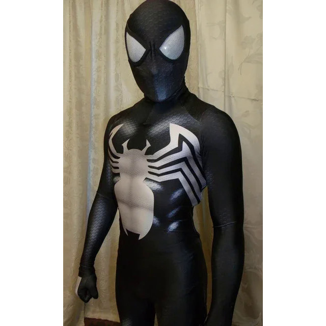 Black Venom Symbiote Spiderman Cosplay Spidey Boys Costume Superhero Zentai Suits Halloween Costume 