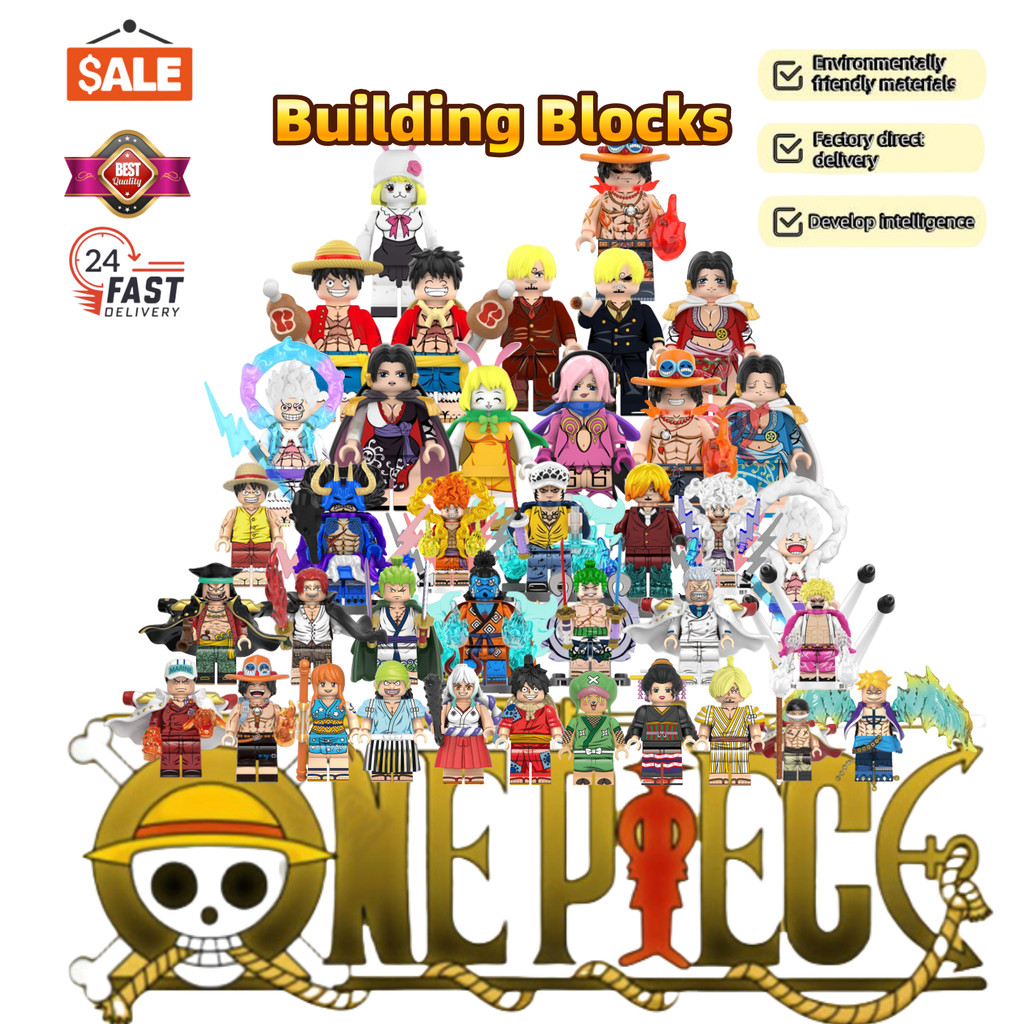 อะนิเมะ One Piece Family Series ประกอบบล็อกตัวต่อของเล่นรุ่นรูปของขวัญวันเกิดเด็กผู้หญิง