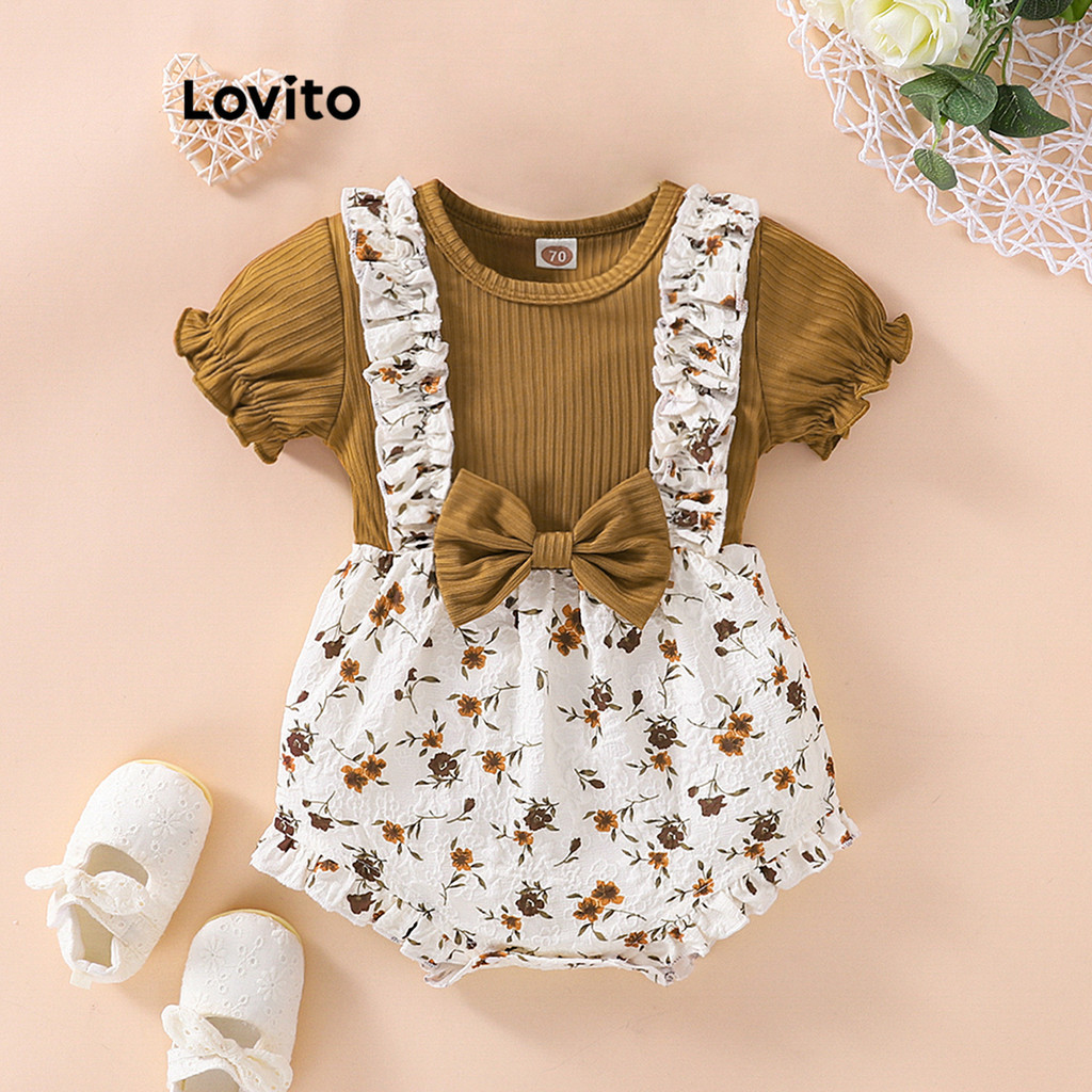 Lovito บอดี้สูท 2-in-1 ลายดอกไม้ ดิทซี่ ลำลอง LNA76065