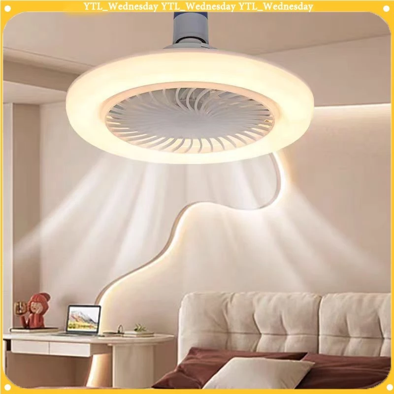 ไฟโคมไฟพัดลม ไฟเพดานห้องนอน led พร้อมพัดลมและรีโมท โคมไฟเพดาน พร้อมพัดลม LED พัดลมติดเพดานพร้อมหลอด