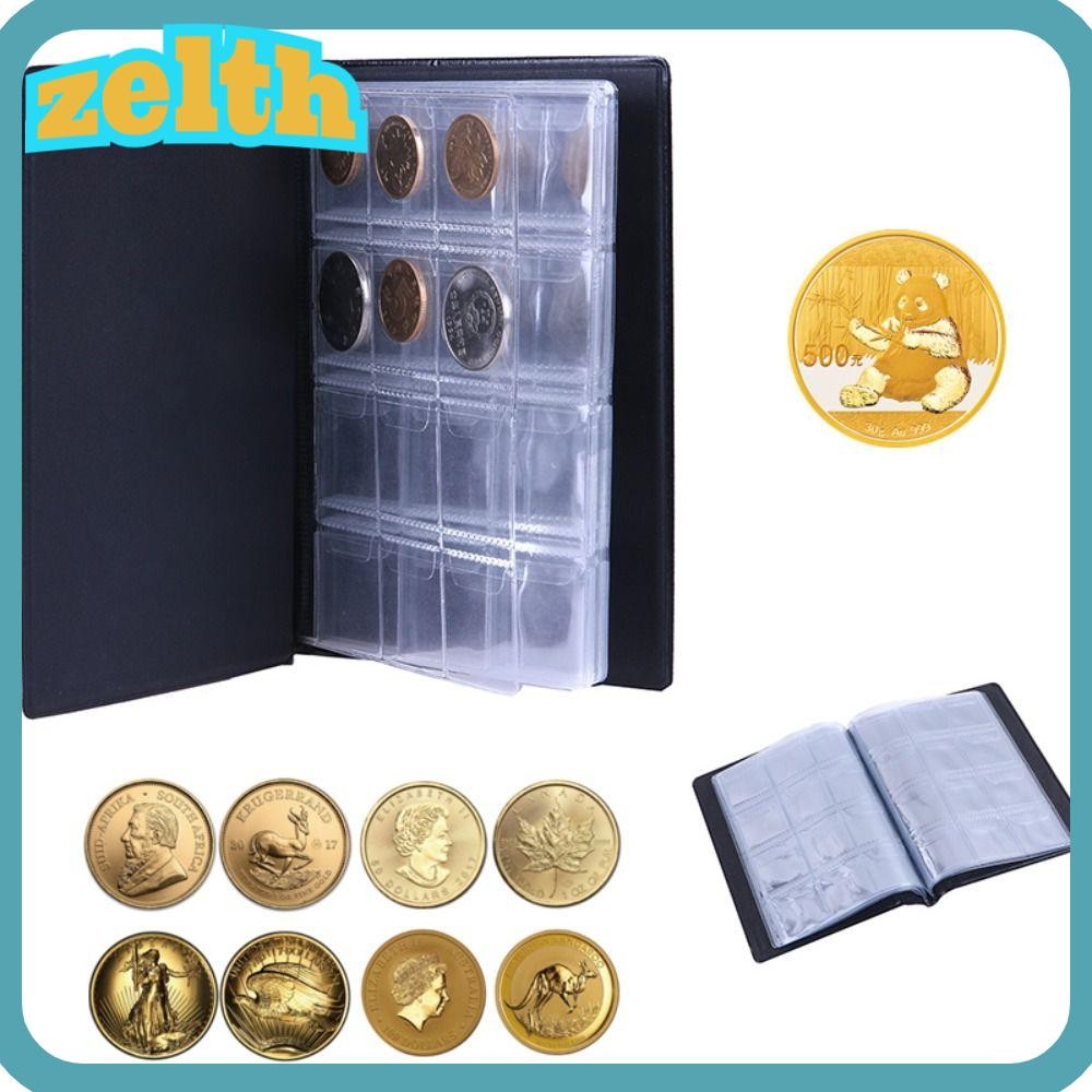 Zelth สมุดสะสมเหรียญ สมุดเงิน ที่ใส่เหรียญ ของขวัญ 120 กระเป๋า ที่ใส่ที่ระลึก PVC