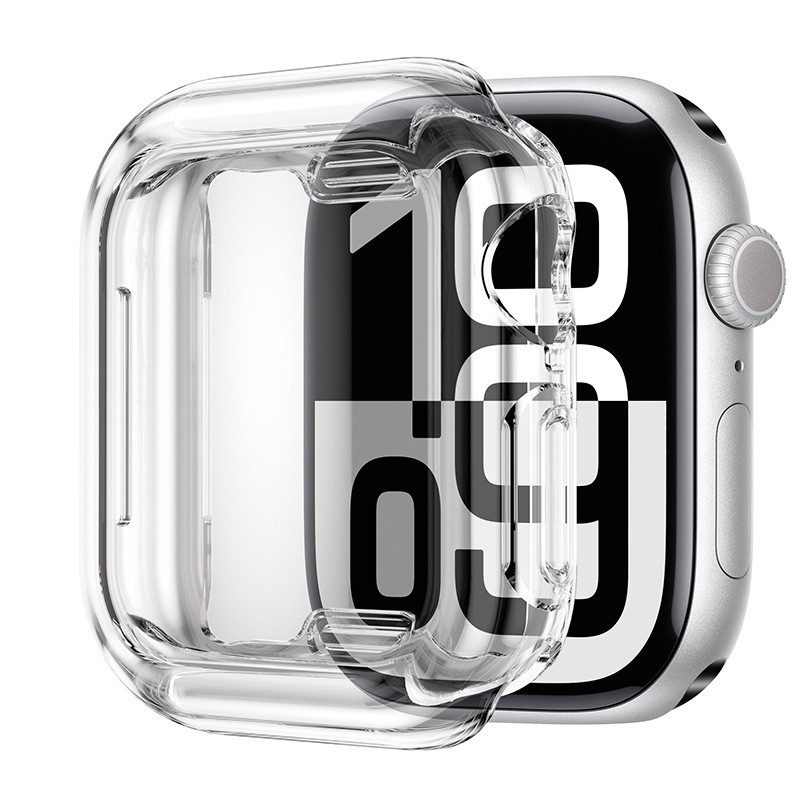 เคสtpuสําหรับapple Watch S10 Series 10 42 มม.46 มม.Smart Bandคลุมทั้งหมดปกป้องหน้าจอพร้อมทําความสะอาดAnti-Scratchฟิล์มกันชน