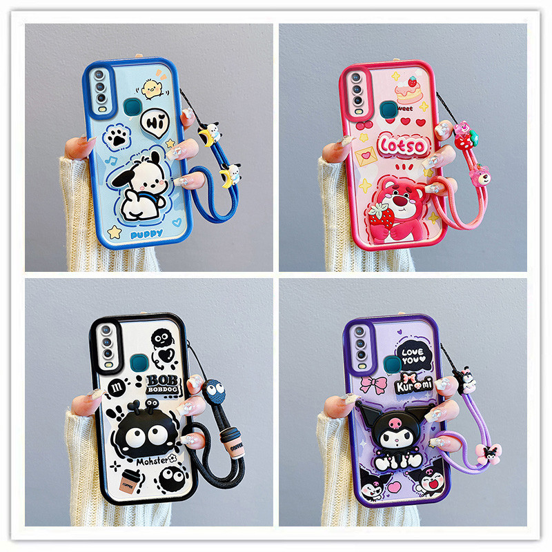 เคส Vivo y11 y12 y17  y15 Bob 3Dตุ๊กตาเคสโทรศัพท์สําหรับVivo y15 กรณีVivo u10 กรณีVivo y11 y12 y17 ฝ