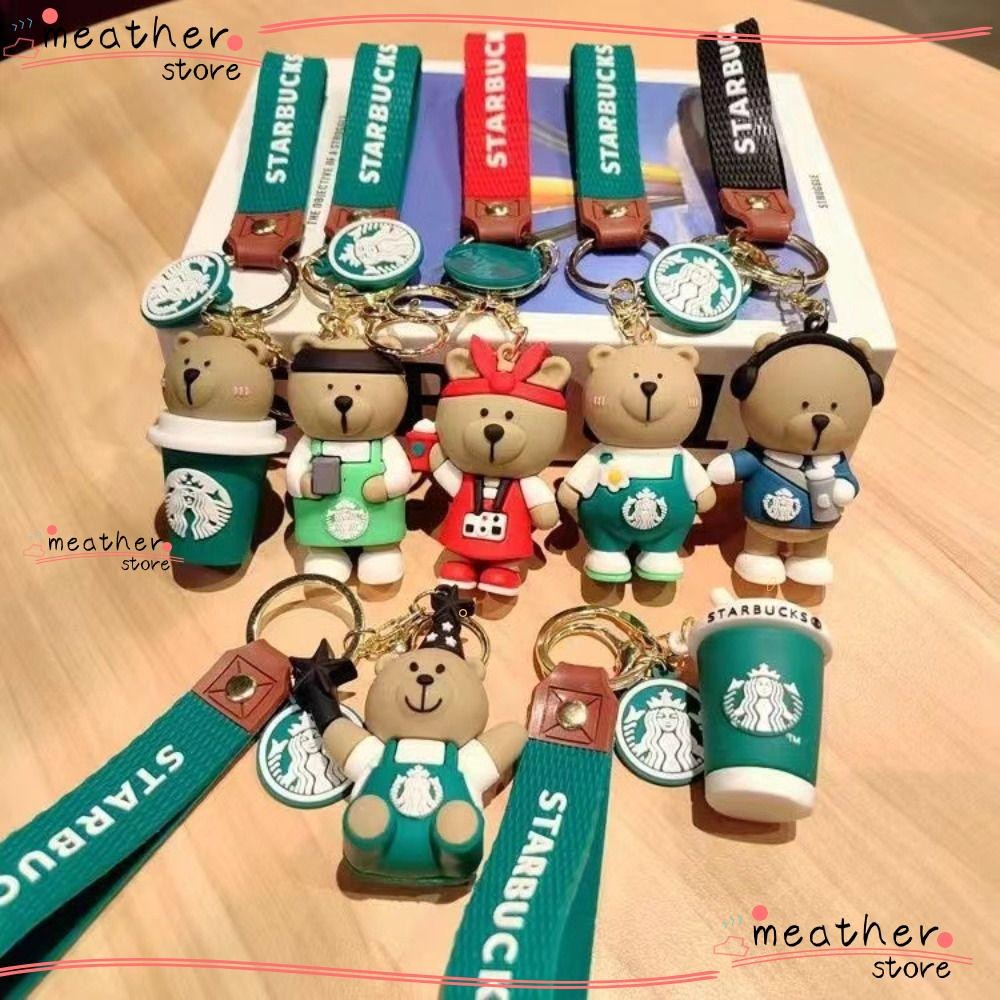เพื่อนสโตร์ พวงกุญแจตุ๊กตาหมีสตาร์บัค,ถ้วยกาแฟมินิยอดนิยมมินิพวงกุญแจถ้วยกาแฟ,ยางตลกน่ารักสร้างสรรค์หมีตุ๊กตาคนรักผู้หญิ