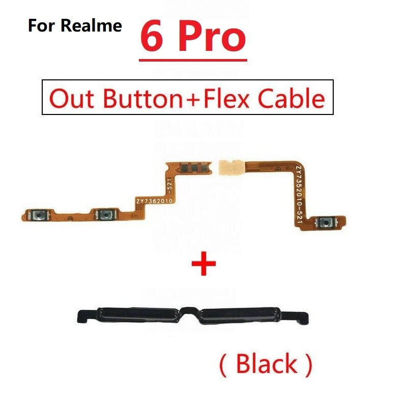 สําหรับ OPPO Realme 6 Pro 6pro เปิด/ปิดปุ่มสวิทช์ด้านข้าง Volume Up Down ปุ่ม Flex Cable