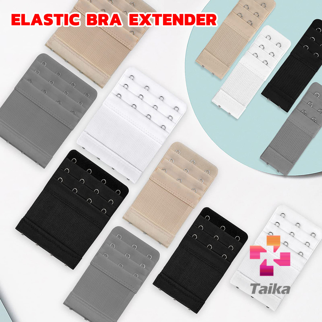 Taika ตะขอปรับขยายเสื้อชั้นใน(รุ่นมียางยืด) ยืดได้ ตะขอขยายเสื้อใน Elastic Bra Extender