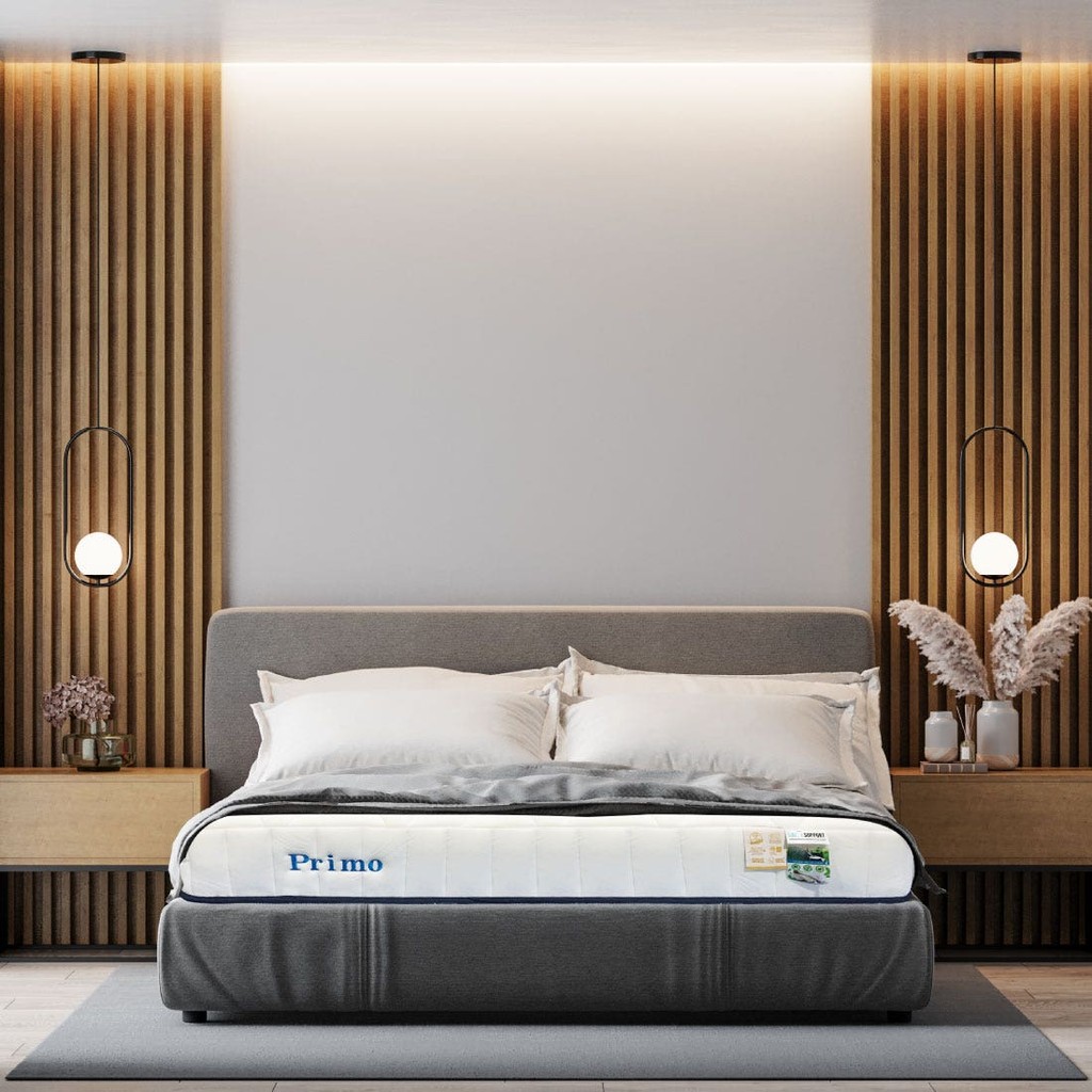 SB Design Square Sleep Latex ที่นอน รุ่น Primo (Bonnell + Bonded Latex) ขนาด 5 ฟุต แถมฟรี หมอนหนุน Hybrid 2 ใบ