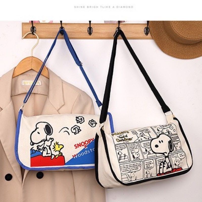 BM-shop2:กระเป๋าสะพายข้างสำหรับผู้หญิงมี 3 สีให้เลือกมีซิปด้วย ลายน่ารักมาก-shiny girl