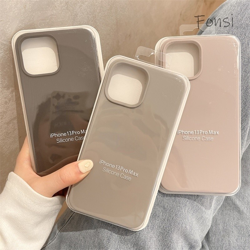 เคสโทรศัพท์ซิลิโคนดูดซับแรงกระแทกสีอบอุ่นเหมาะสําหรับ iPhone 16ProMax16Plus15 Pro Max 14 Pro Max 13 12 11 Pro Max 15 14 Plusix XS Max 7 8 Plus 6s 6 Plus
