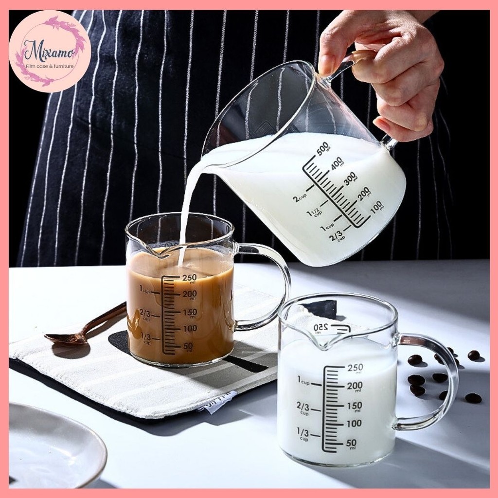 --MXM--แก้วตวง ถ้วยตวง เข้าไมโครเวฟได้ แก้วชงกาแฟ ​ทนความร้อน #AD-0006