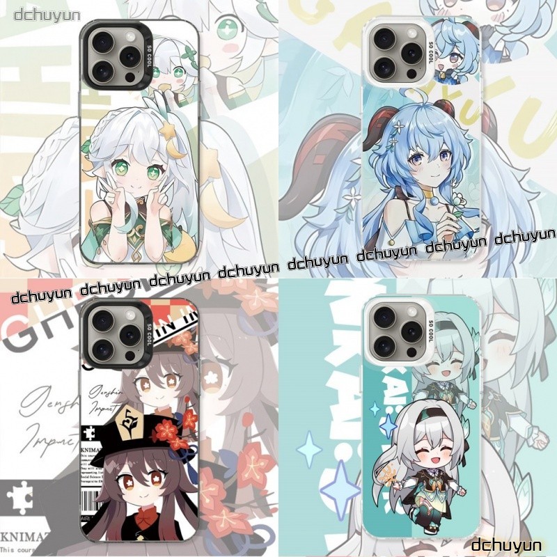 สําหรับ OPPO RENO 5 6 8 9 12 PRO 7PRO 8PRO 9PRO 11PRO 10PRO + RENO5 RENO6 RENO8 RENO12 5G Genshin Impact Animation กันกระแทก Hard Cover Case